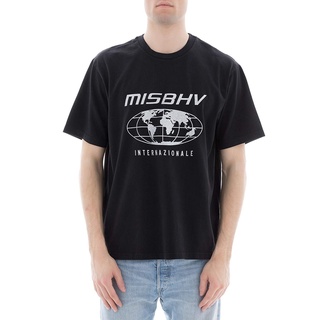 [S-5XL]เสื้อยืดลําลอง แขนสั้น พิมพ์ลาย Misbhv สีดํา สําหรับผู้ชาย ไซซ์ S-4XL