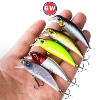 เหยื่อตกปลานิล เหยื่อตกปลาช่อน รอกตีเหยื่อปลอม เหยื่อปลา Plastic Bait ตกปลา Mini Minnow Lure ตะขอ เหยื่อตกปลา เหยื่อปลอม เหยื่อปลอมตกปลา เหยือตกปลา Top Water Lure อุปกรณ์ตกปลา 1PCS 5g/5.5cm