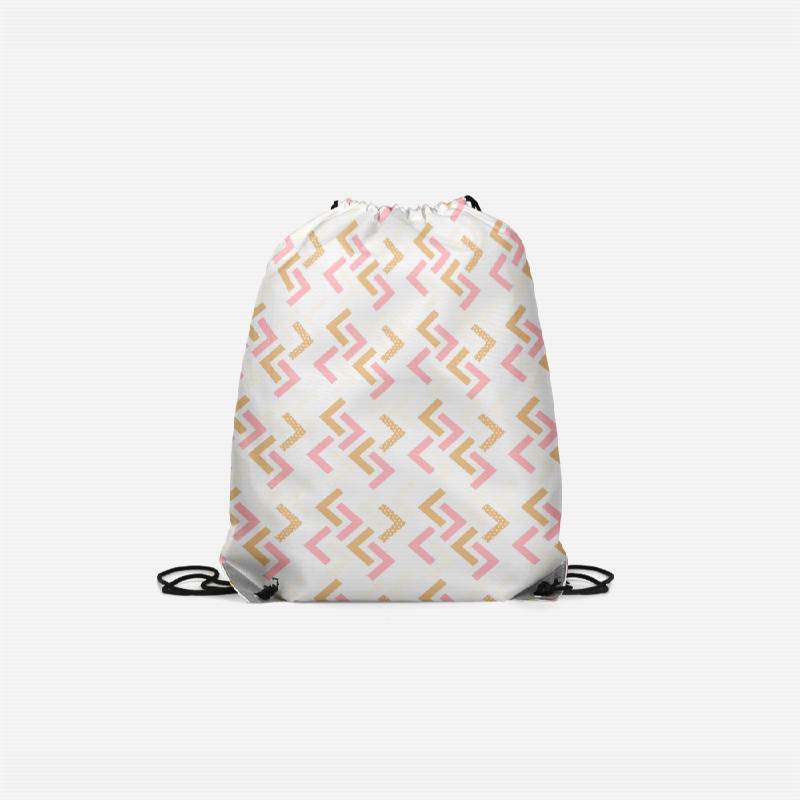 3D Fullprint Geometric String Bag Art 08