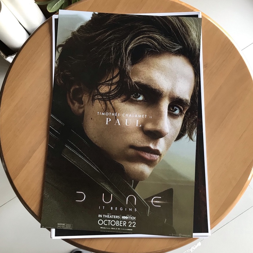 DUNE Poster โปสเตอร์ ดูน หนังมหากาพย์ไซไฟแห่งทศวรรษ Timothée Chalamet, Zendaya มีหลายแบบให้เลือก  ขนาด 33x48 cm - รูปที่ 4