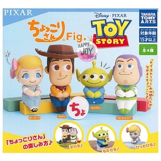 กาชาปองทอยสตอรี่ นั่งจ๋อง มีฐาน ทอยสตอรี่ วู้ดดี้ บัซไลเยียร์ ของแท้ JP Gachapon Toy Story Little Fig Takara Tomy