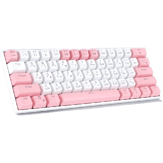 คีย์บอร์ดไร้สาย IWACHI IK-3 61ปุ่ม Mini RGB Mechanical Keyboard Blue-switch รองรับ USB2.0/BT5.0/BT3.0 เซตคีย์บอร์ด+เมาส์