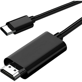 อะแดปเตอร์แปลงสายเคเบิ้ล USB C เป็น HDMI 6 ฟุต 4K สําหรับมอนิเตอร์ HDMI เป็น USB C MAC USBC เป็น HDMI vga iPad pro USB C เป็น HDMI Book Air USB Type C Cord Chromebook TV