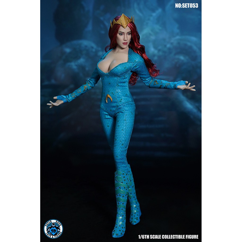 In-Stock 1/6 Scale SUPER DUCK Sexy Sea Water Princess SET053 Custom Kit Red Hair Mera Aquaman