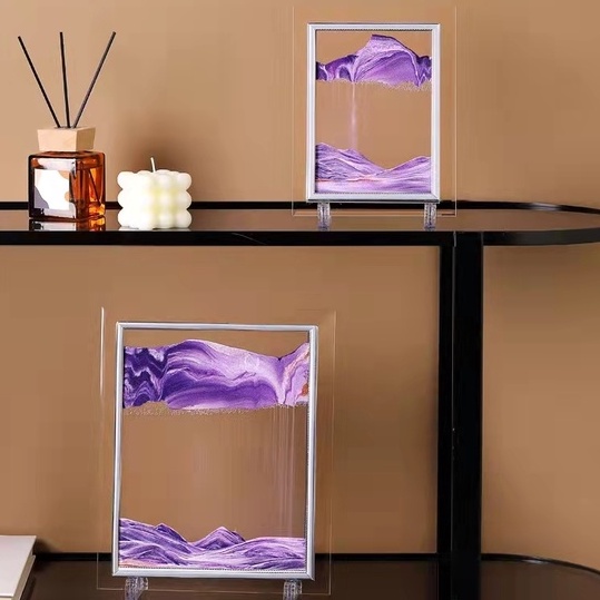 นาฬิกาทราย 3d พร้อมส่ง สําหรับตกแต่งบ้าน นาฬิกาทราย 5 / 7 นิ้ว พร้อมชั้นวางรูปทรายสําหรับตกแต่งโต๊ะทราย ของขวัญการตกแต่ง