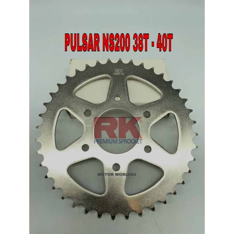SPROCKET REAR MODEAS PULSAR 200 NS/RS PULSAR NS200 RS200 NS 200 RS 200 RK 38T - 40T