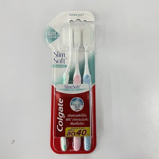 (แพ็ค 3) Colgate Slim Soft Deep Clean Toothbrush คอลเกต สลิม ซอฟท์ ดีพ คลีน แปรงสีฟัน