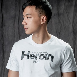 เสื้อแฟชั่นผญ sexy แฟชั่นยูนิเซ็กซ์♠✎Heroin PLAY รุ่นเพลย์ ลายสกรีนสวยงาม สีสูงต่ำไม่เท่ากัน มีมิติ