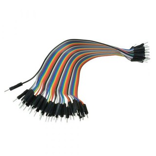 Connector Wire Breadboard Jumper Cable Male/Male For Arduino 20Cm 2.54Mm 40P(ตัวผู้)