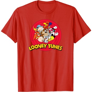 [COD]เสื้อยืด พิมพ์ลายโลโก้ Looney Tunes แฟชั่นพรีเมี่ยม สําหรับเด็กผู้ชาย และผู้หญิงS-5XL