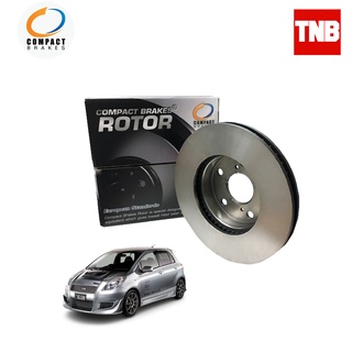 Compact Brakes จานเบรค จานดิสเบรค สำหรับ Toyota Yaris โตโยต้า ยาริส ปี 2007-2013 จานขนาด 255 เฉพาะรุ่นหลังดรัม