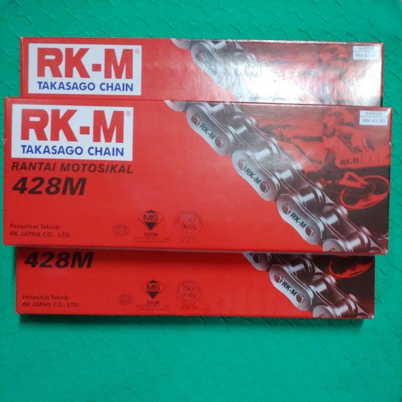 Rantai RKM RK-M 428 96L 104L 110L 114L 120L 132L 428M ex5 dream RXZ 125z LC Y15zr Kris Wave คุณภาพสู