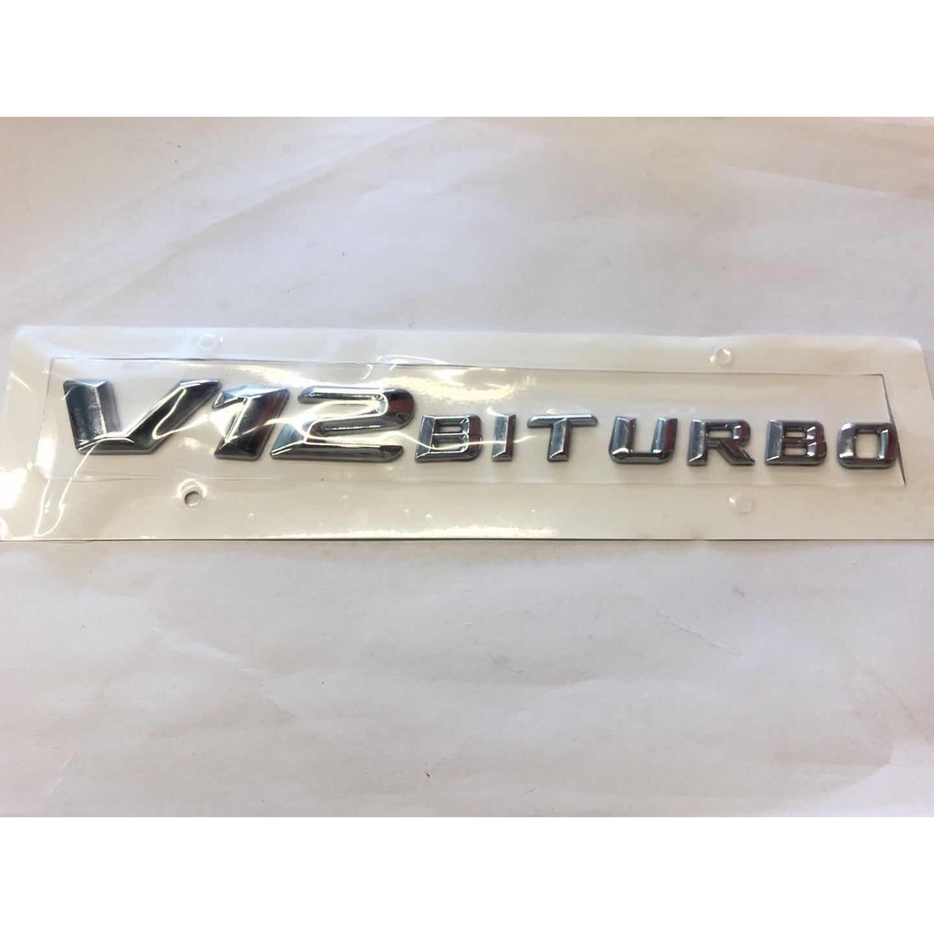 MERCEDES BENZ V12 BIRTUBURBO EMBLEM LOGO AMG OEM