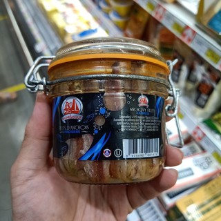 ecook ปลา​ แอนโชวี่ ในน้ำมันผสม anchovies fillets น้ำหนัก 250กรัม