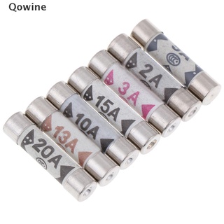 Qowine ฟิวส์เซรามิก BS136 2 6x25 มม. 1a เป็น 20a 240v 10 ชิ้น