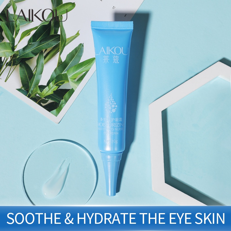 LAIKOU Eye Cream Essence Hyaluronic Acid AntiWrinkle AntiAging Eye Gel Reduce Dark Circles