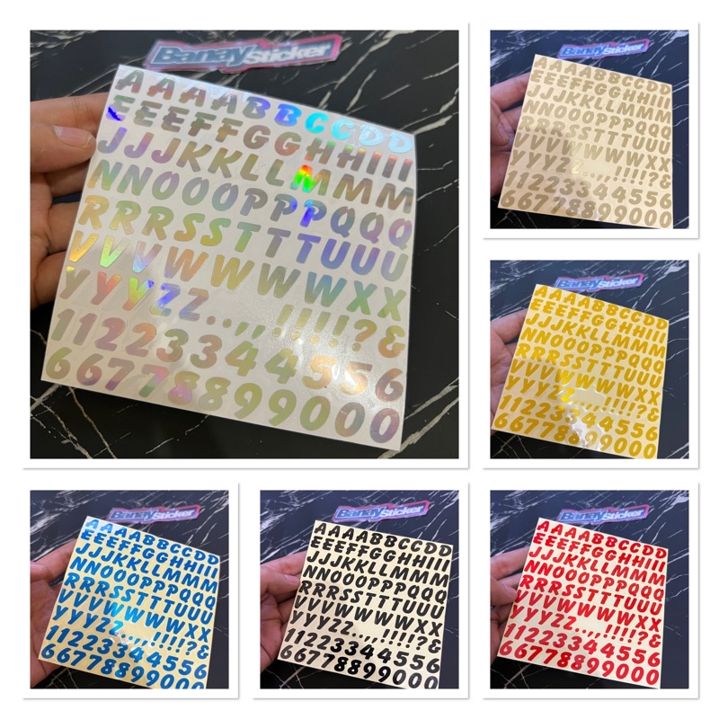 สติ๊กเกอร์ ALPHABET, หมายเลข, LETTERS, ชุดแผ่นตัด