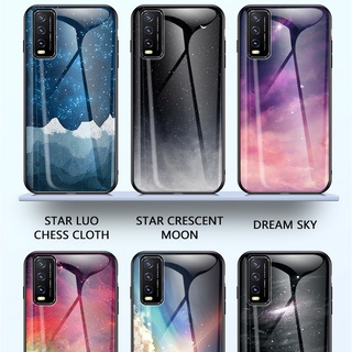 Vivo V2043 V2032 V2026 V2029 V2037 V2027 V2048 V2052 V2054 V2038 V2065 V2033 V2042 เคสโทรศัพท์กระจกเทมเปอร์สตาร์รี่สกายสำหรับ ซัมซุงกาแล็กซี VivoV2043 VivoV2032 VivoV2026 VivoV2029 VivoV2037 VivoV2027 VivoV2052 Vivo2054 เคสมือถือ ซิลิโคน กระจกหลัง สำหรับ