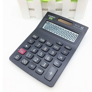 Casio Calculator เครื่องคิดเลข คาสิโอ รุ่น MZ-12S แบบตั้งโต๊ะสีสัน ขนาดกะทัดรัด 12 หลัก สีดำ,สนับสนุนพลังงานแสงอาทิตย์และแบตเตอรี่โหมดคู่