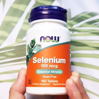 ซีลีเนียมยีสต์ฟรีมังสวิรัติ Selenium, Yeast Free 100 mcg 100 Tablets (Now Foods®)