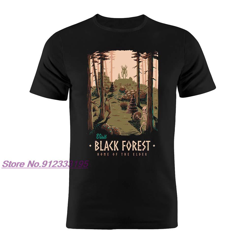 Cotton Unisex T Shirt Valheim Black Forest The Elder Awaits Funny Artwork Tee