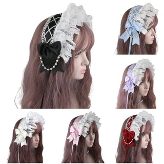 🇹🇭‼พร้อมส่งจากไทย‼เฮดเดรสโลลิต้า Headdress Bonnet  Lolita ที่คาดผมลูกไม้ โลลิต้า คอสเพลย์