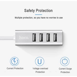 HOCO HB1/HB1A 4 Port USB HUB 5.0V เพิ่มช่องเสียบ USB สายยาว 80/100 เซ็นติเมตร USB 2.0
