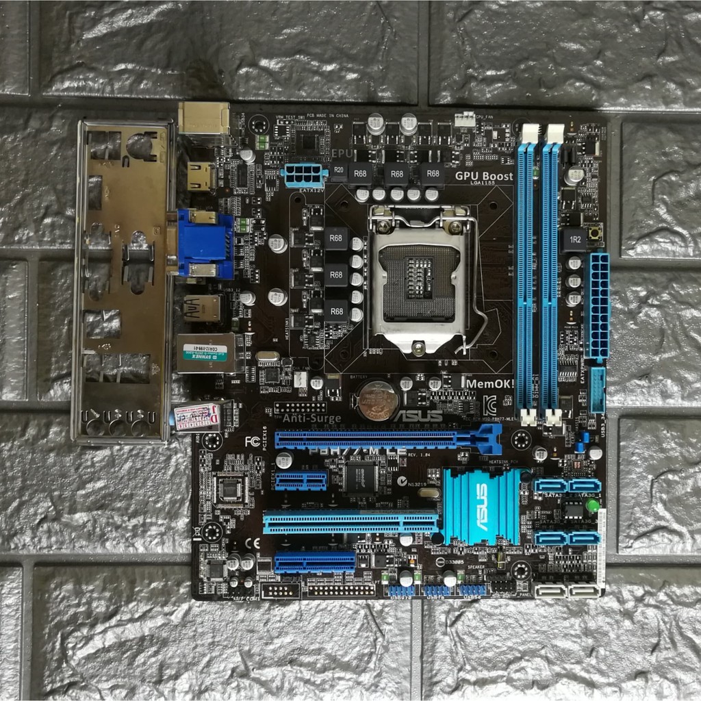 ⚡️เมนบอร์ด ASUS P8H77-M LE LGA 1155 มีฝาหลัง ฟรีSpeakerเมนบอร์ด