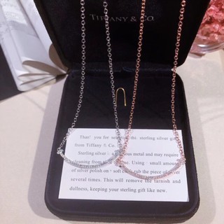สร้อยคอชุบเงิน S 925 ลายใบหน้ายิ้ม