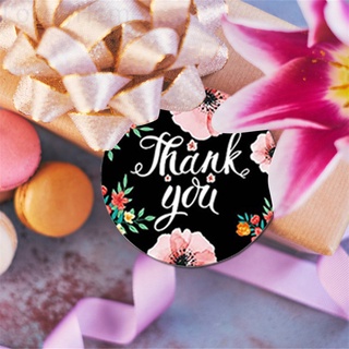 500Pcs/Roll Thank You Flower Stickers Self Adhesive Handmade Labels Wedding Favors Gift Party Decoration LovelyHome