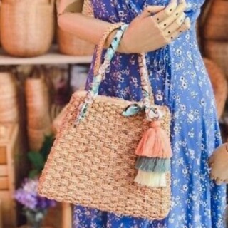 🐳Beach bags 🏖  กระเป๋าผักตบชวา กระเป๋าเดินชายหาด Hand Woven Summer 🐳 กระเป๋าสาน กระเป๋าถือ กระเป๋าหิ้ว