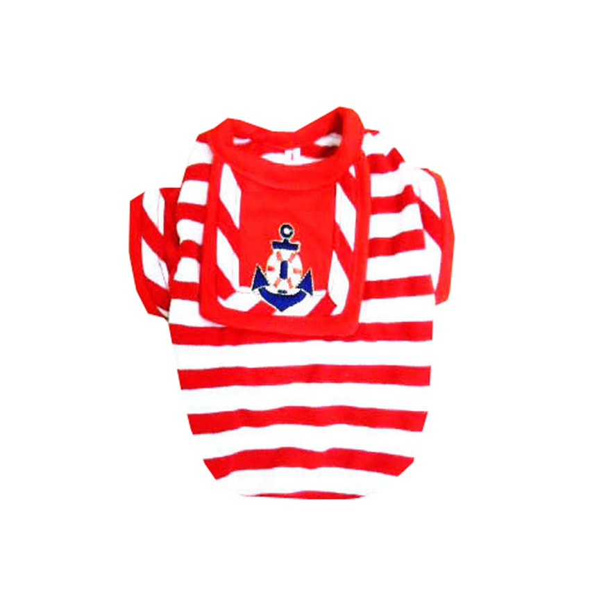 Dogacat เสื้อสุนัข หมา และเสื้อแมว ชุดทหารเรือ สีแดง !!! Must Have !!!