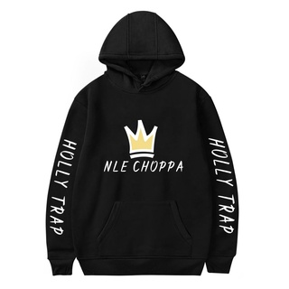 เสื้อกันหนาว มีฮู้ด ผ้าฝ้าย ลาย Rapper Nle Choppa เข้ากับทุกการแต่งกาย สําหรับผู้ชาย JZ