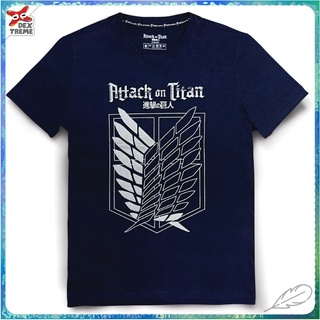 สินค้าขายดีเทรนด์ใหม่ Dextreme เสื้อ T-shirt DAT-002 Attack On Titan ผ่าพิภพไททัน ลาย Titan Wings มีสีกรม และสีดำ