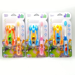 Kentoyshop แปรงสีฟันเด็กเจ้าชาย เจ้าหญิง &amp; ของเล่นรถแข่งฝึกกล้ามเนื้อมือ