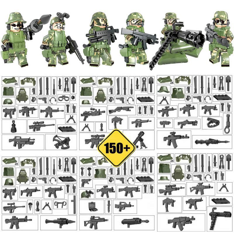 ชุดของเล่นตัวต่อ รูปตุ๊กตาพราง CrossFire CF 150+ สําหรับเด็ก 6 ชิ้น