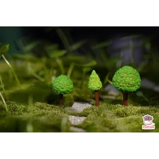 ต้นไม้ 3 ต้น [ เซต 3 ชิ้น ] ตุ๊กตาจิ๋ว โมเดลจิ๋ว แต่งสวน