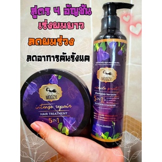 พร้อมส่ง !! Modzy มดซี่ แชมพู+ทรีทเม้นท์ สูตรอัญชัน [ สูตร 4 ]