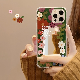 เคสซิลิโคนนิ่ม ลายดอกไม้หน้ายิ้ม สไตล์เกาหลี สําหรับ iPhone 15 Pro Max 15 Plus 14Pro 14ProMax 11 12 13 Pro Max mini X XS Max XR 7 8 Plus SE