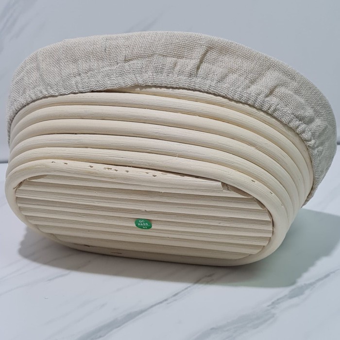 Banneton Basket Proofing Sourdough Plus Linen Cover Oval 25*15*8