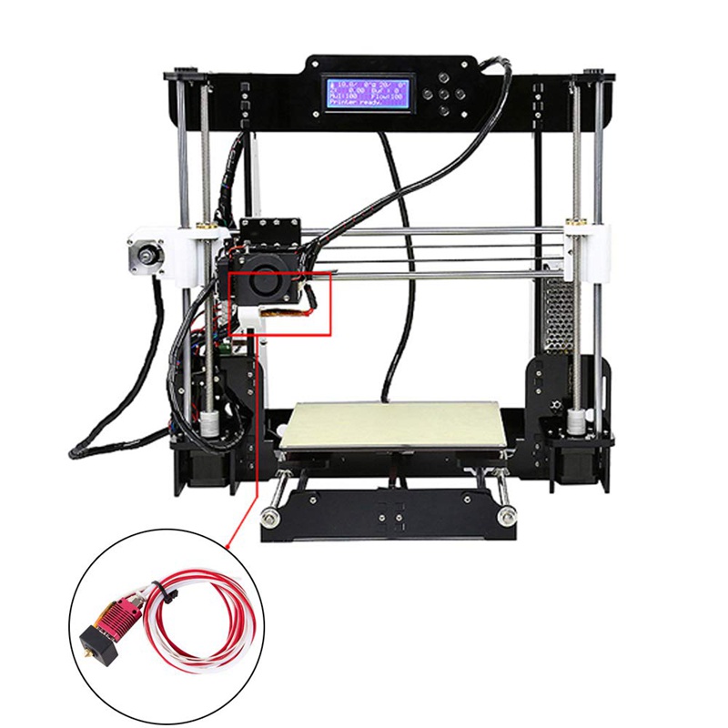 3D Printer MK8 Hotend Kit with Extruder Print Head Assembled Extruder Hot End Kit for Ender 3 Ender 3 Pro