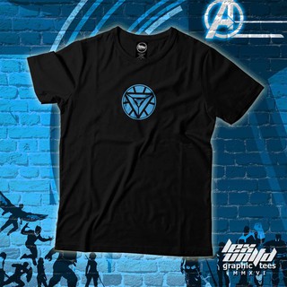 เสื้อยืด Marvel Avengers Superhero Shirt (Arc Reactor Iron Man)เสื้อยืด เสื้อยืดเท่