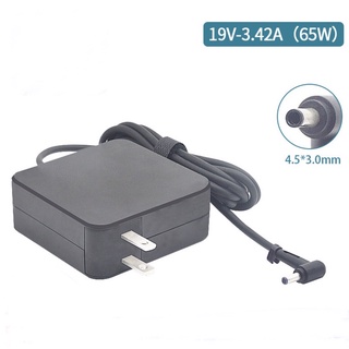 Asus 65W 19v 3.42a ขนาด 4.5 * 3.0 mm แบบตลับ สายชาร์จ อะแดปเตอร์ ชาร์จไฟ โน๊ตบุ๊ค เอซุส Notebook Adapter Char