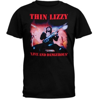 ถูกสุดๆเสื้อยืด พิมพ์ลายวงร็อค Lizzy Live And Dangerous แบบบาง ทุกขนาดรหัสเต็ม