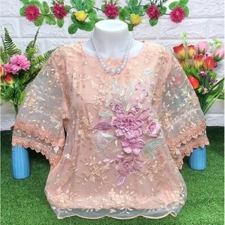 เสื้อออกงานผ้าแก้ว ไซส์ใหญ่ รอบอกตั้งแต่42-56