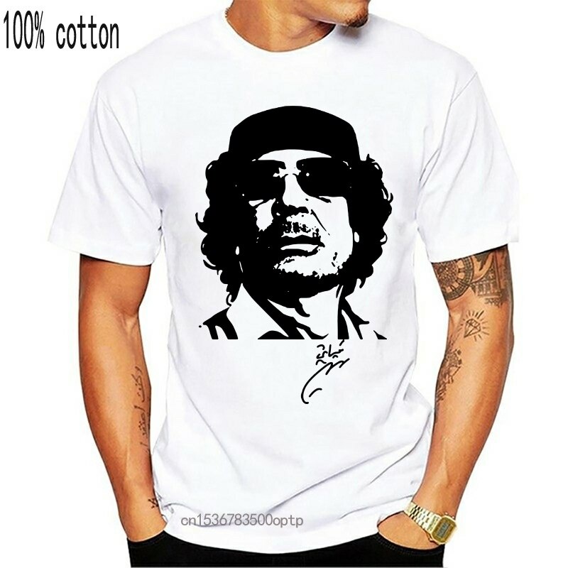 Gaddafi Mumar Al Gathafi Signature I Love Libya เสื้อยืดขนาดใหญ่