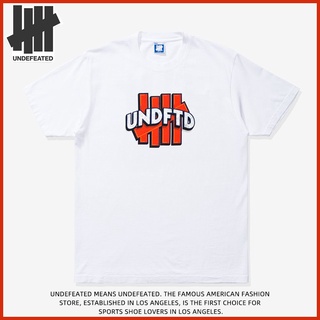 เสื้อยืดแขนสั้นลําลอง ผ้าฝ้าย ทรงหลวม พิมพ์ลายตัวอักษร undefeated สําหรับผู้ชาย และผู้หญิง