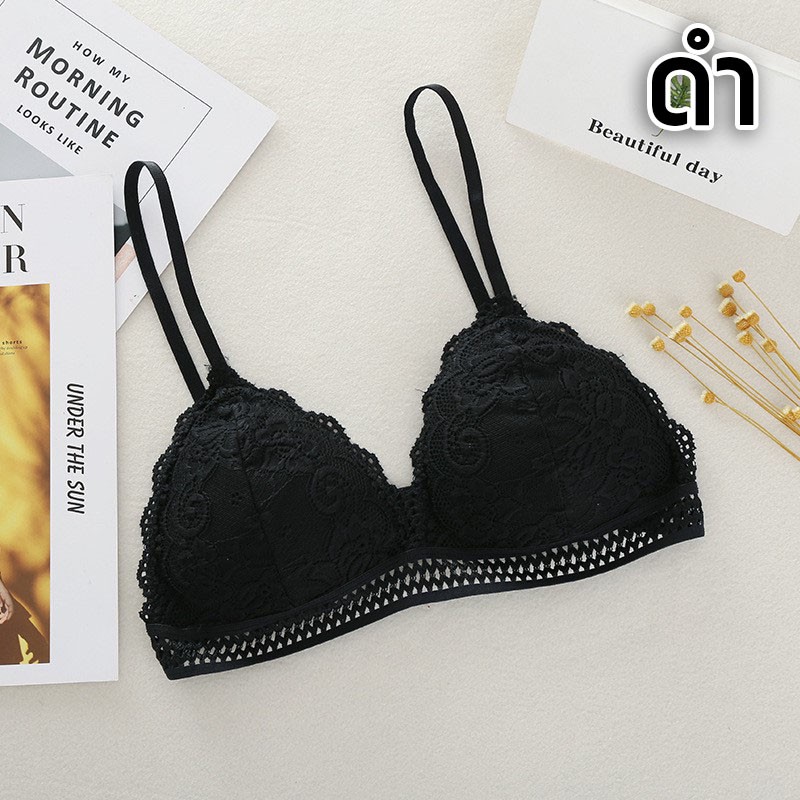 สินค้าพร้อมส่งจากไทย💥TOPLIST💥 (TL-N206) บราสายเดี่ยว บราลูกไม้ ปรับสายได้ ไม่มีโครง หลังตะขอ ฟรีไซส์ - รูปที่ 5