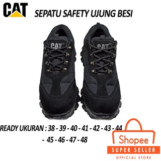 รองเท้าเซฟตี้ CAT Iron End BIG SIZE JUMBO BIG SIZE 38 39 40 41 42 43 44 45 46 47 48 49 50 (สีดํา)