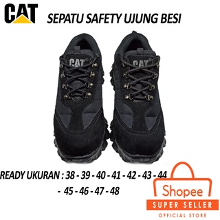 รองเท้าเซฟตี้ CAT Iron End BIG SIZE JUMBO BIG SIZE 38 39 40 41 42 43 44 45 46 47 48 49 50 (สีดํา)